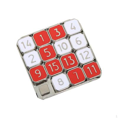 Metalowa Układanka Numerowa Przesuwna Łamigłówka Zabawka Podróżna Zabawne Przesuwane Kafelki Narzędzie Edukacyjne 15 Puzzle Upominki na Przyjęcie