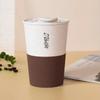 1PCS Portable Coffee Cup Double Wall Mug Wheat Straw Material Plastic Travel Water Cup with Lid for Women Men Drinking Cup Gift