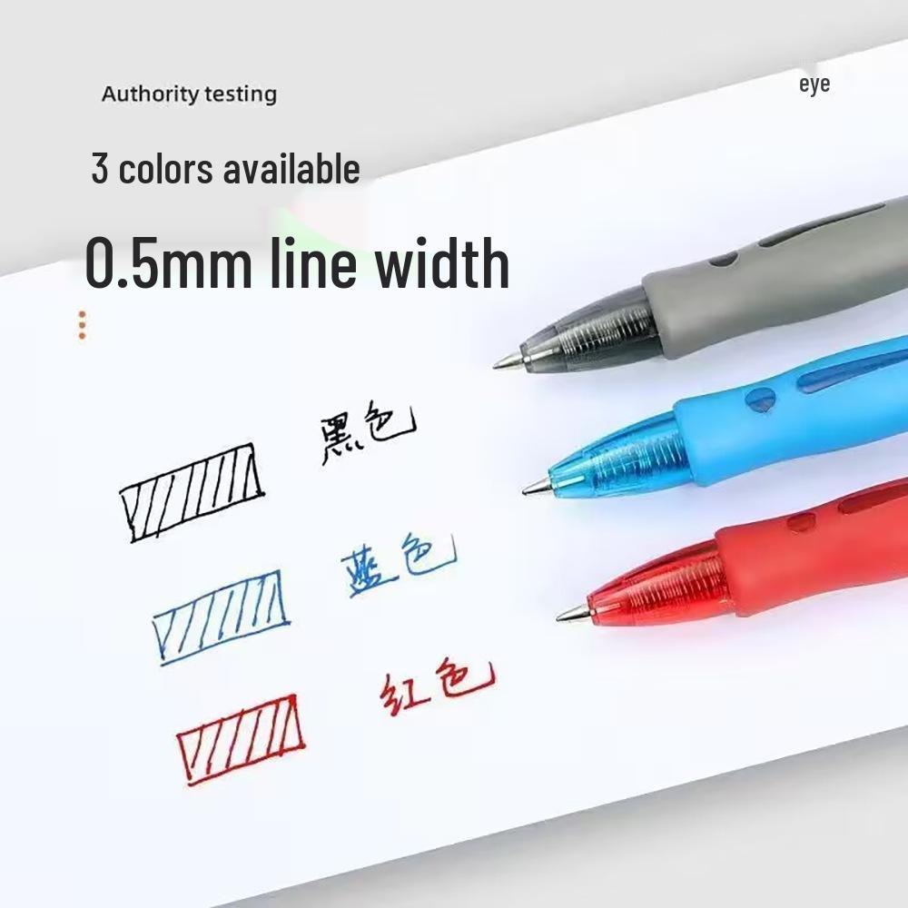 Black/Red GP1008 Ballpoint Pen for Students and Offices - Refillable, Press-Action Design for Writing and Signing
