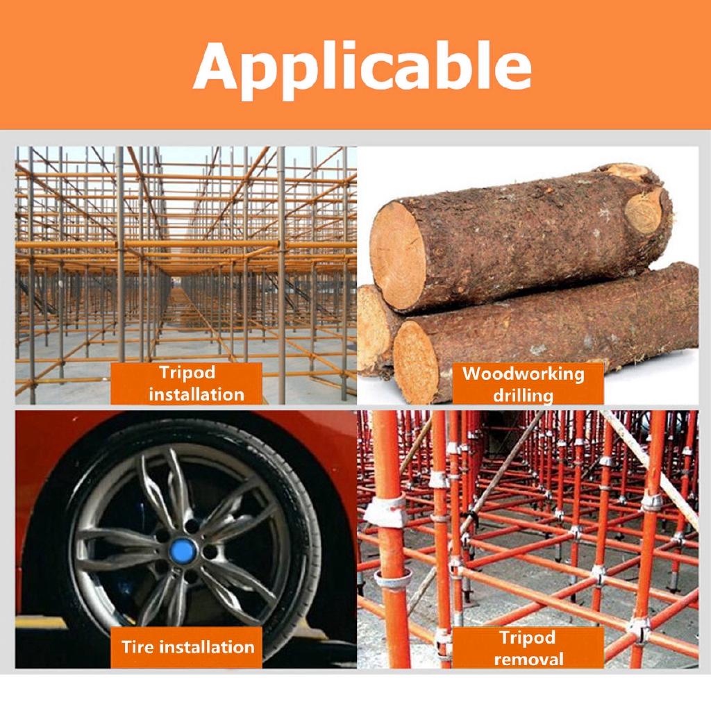 530Nm Electric Cordless Impact Wrench Power Driver Wrench Socket 1/2Inch Socket Wrench Power Tool 19800mah 158VF