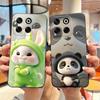Etui Na Telefon Do ZTE Blade V70/Axon 70/Nubia V70 Miękki Silikon Czarny Etui Ładny Wzór Miłość Panda Królik Odporne Na Wstrząsy Obudowa