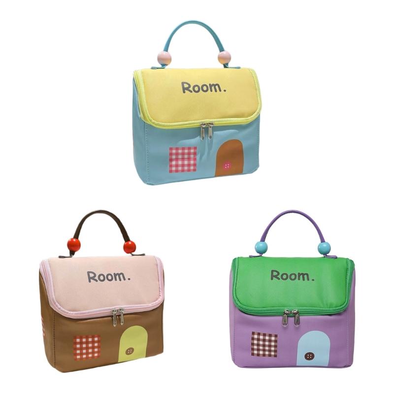 Sturdy Polyester Makeup Bag for Women Multiple Compartment Cosmetic Organizers Waterproof Portable Carry Case Use