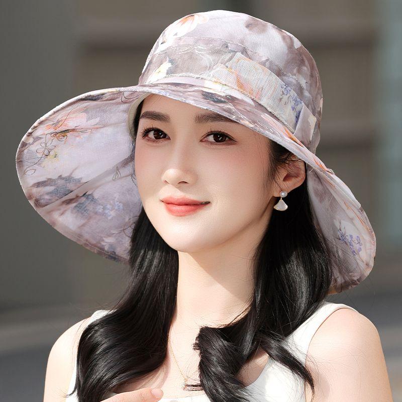 New Hat Ladies Spring Summer Visor Eugen Yarn Bucket Hat Fashion Sun Hat