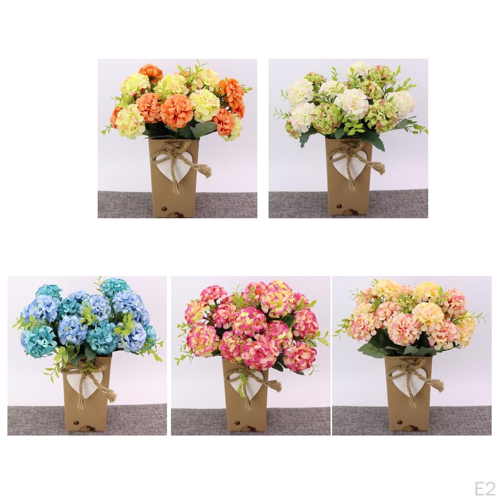 Aritificial Flowers 9 Head Bouquet Decorations