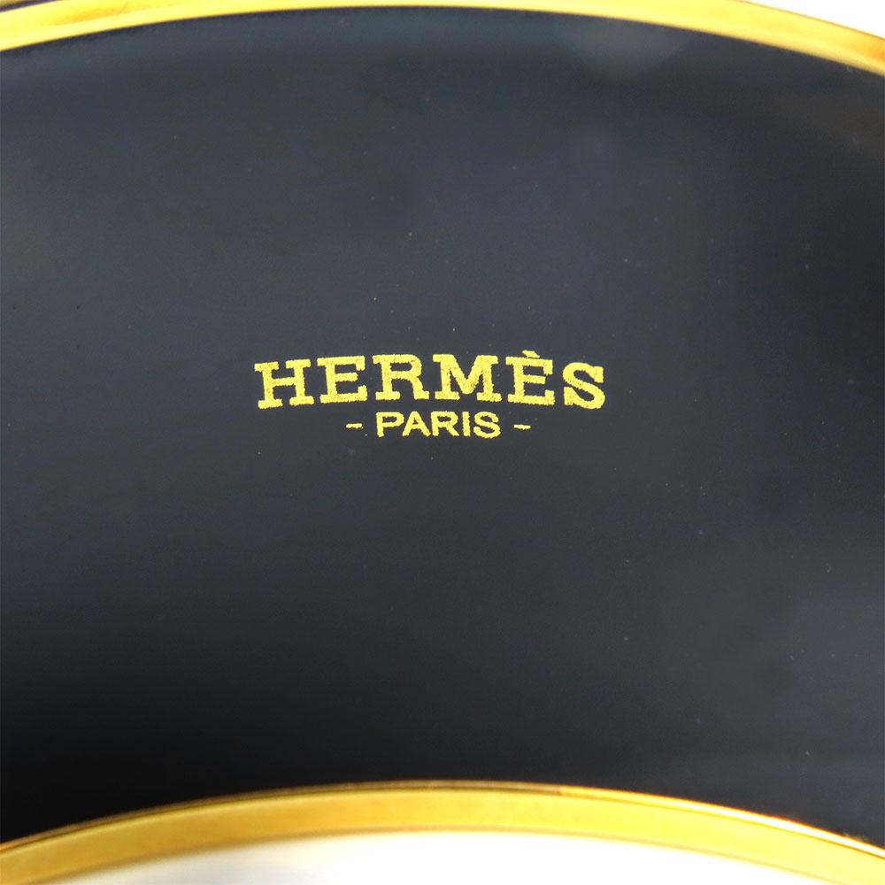 Used HERMES Bracelet Emile TGM Metal 65.5g Blue Multicolor Bangle