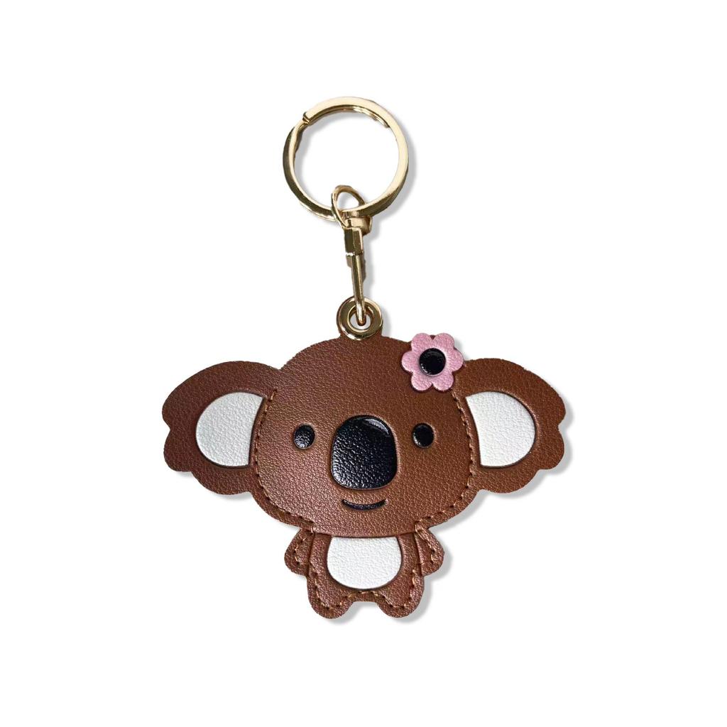 Koala-Leder Airtag-Hülle Schlüsselanhänger: Süßer Ausweishalter & Rucksackanhänger Geschenk