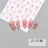 Lovely Simple Bronzing Line Bowknot 3D Self Adhesive Nail Art Decorations Stickers Ribbon Charming Cute Manicure Decals