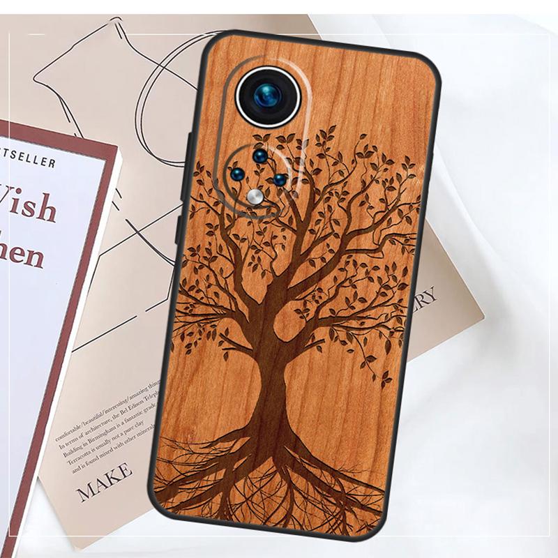 Tree Flower Bamboo Wood Case For Honor Magic 8 7 5 6 Pro Win RT 50 70 90 200 400 Lite X8b X8c X9a X9b X9c X9d Cover