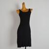 Summer Pure Desire Style Sleeveless Suspender Skirt Rib Silm Mid Length Long Length Mini Dress Women's Silm Knitted Vest Skirt