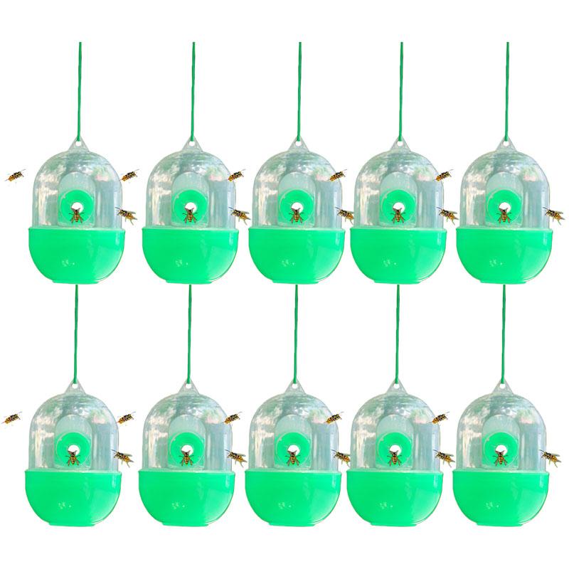20pcs Reusable Fly Wasp Insect Traps with Rope Outdoor Hanging Fly Killer Asian Hornet Catcher Orchard Insect Trap Pest Control
