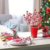 10Pcs Home Decoration Snowflake Red Berry Branche Chritsmas Tree Pendant for Home Decor Xmas New Year Gift Accessory