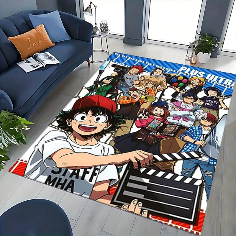 1pc Plus Ultra Staff MHA Chair Mat: Anime Cartoon Design Office Desk Pad, Non-Slip Carpet for Home Decor, Suitable for All Seasons.T047