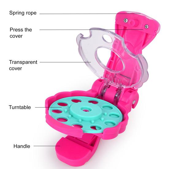 Hair Gem Applicator Machine DIY Princess Hair Styling Tool with Sparkling Gems Pretend Play