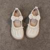 Girls' Small Leather Shoes Spring and Autumn 2025 New Children's Shallow-mouth Pleated Foreign-style Princess Shoes Korean Version of Soft-soled Girl