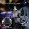 Outdoor Shoulder Strap Mesh Water Bottle Pouches With Double Storage Compartments For Hiking Cycling Small Items Carry