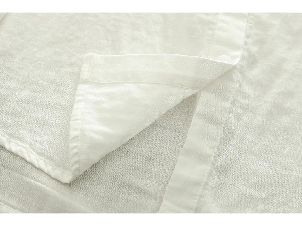 Women's Stand Collar Long Sleeve Cotton Gauze Shirt - Solid Color, Breathable, Slimming, 2026 Spring/Autumn Collection