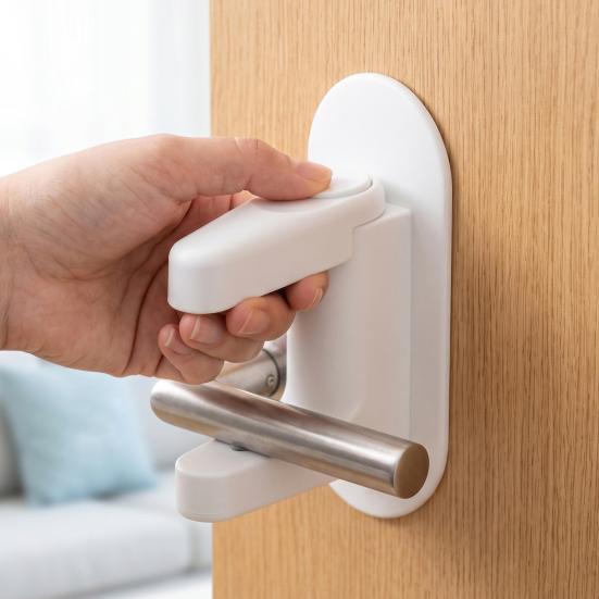 Durable ABS Plastic Safety Lock Door Lever Handle for Child Safety, Baby Proofing Guard, Childproof Accessories Levers Lock, Prevent Opening