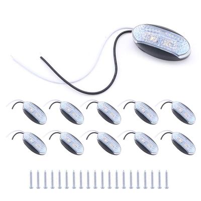 Set of 10 NUZAMAS Side Marker LED Lights, /24V, IP68 Waterproof, 4X LED, Position