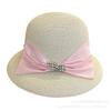 Summer straw woven sunscreen straw hat children versatile face hat bow hot diamond fashion travel beach hat