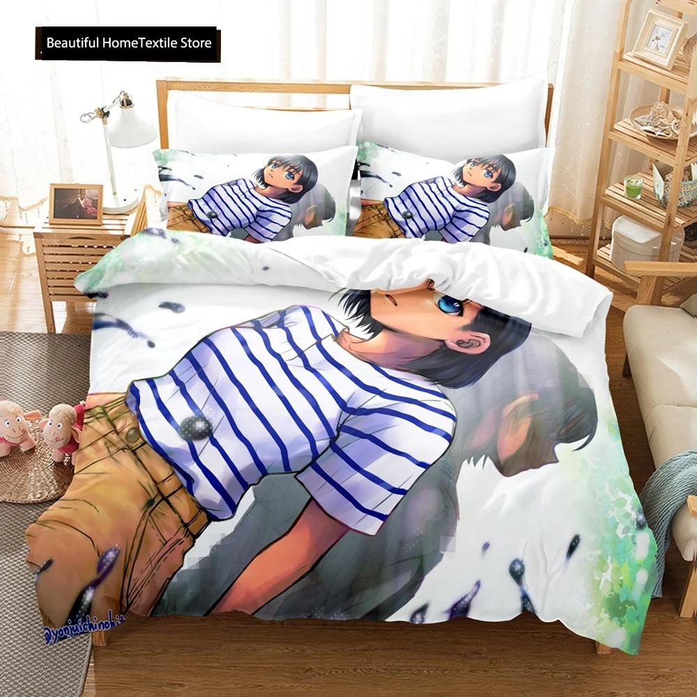 3D Gedrucktes Summer Time Rendering Bettwäsche-Set Anime Bettbezug Doppel Twin Full Queen King Erwachsene Jungen Bettwäsche Steppdeckenbezug