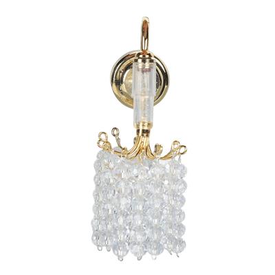 1:12 Scale Dollhouse Lamp Bead Decoration Wall Lamp 130mAh Battery Powered Miniature Furniture