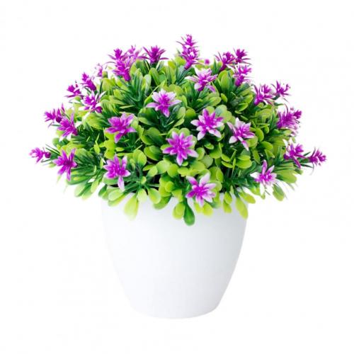 1pc Artificial Plants Bonsai Small Tree Pot Plants Fake Flowers Potted For Home Decoration Garden Decor Garden Mini Bonsai Plant
