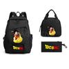 Dragon Ball Peripheral Cartoon Printed Backpack 3PCS Set Student School Bag Shoulder Bag Pencil Case Set