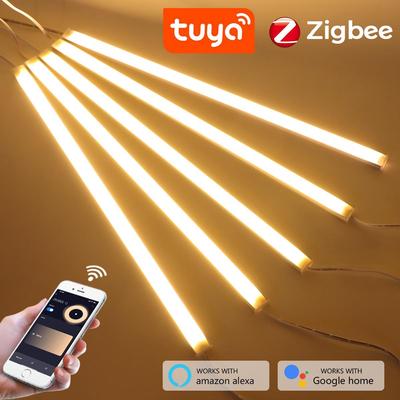 Zigbee Smart Switch Control Alexa Tuya APP Dimmable LED Under Cabinet Light 12V Aluminium Lamp Home Wardrobe Cupboard Decoration