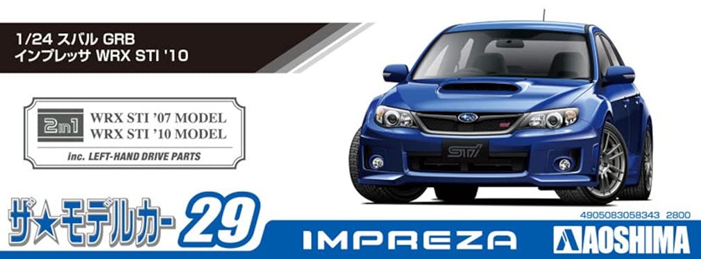 Aoshima Bunka Kyozaisha The Model Car Series Subaru GRB Impreza WRX STI 2010 Plastic Model 1/24 No.29