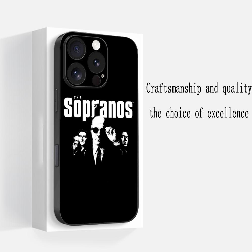 The Sopranos  Classic Movie Poster Phone Case For iPhone 17 16 E 15 14 13 12 Plus Mini Pro Max Soft Black Shockproof Cover