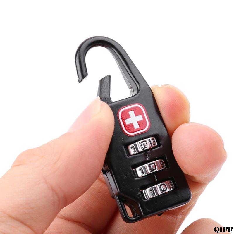 

Прямая поставка швейцарский крест символ комбинация сейф код мини навесной замок багаж дорожный номер замок май29 чёрный