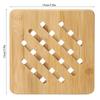 4Pcs Bamboo Table Mat Anti-Scald Non-Slip Bowl Cup Heat Insulation Pad for Home Kitchen Use(  Shape )
