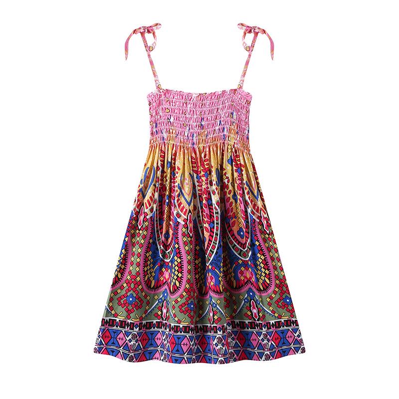 Robe d'été à fleurs pour filles, à bretelles, volants, Bohème, Plage, Princesses, Vêtements pour filles 2 6 8 12 ans