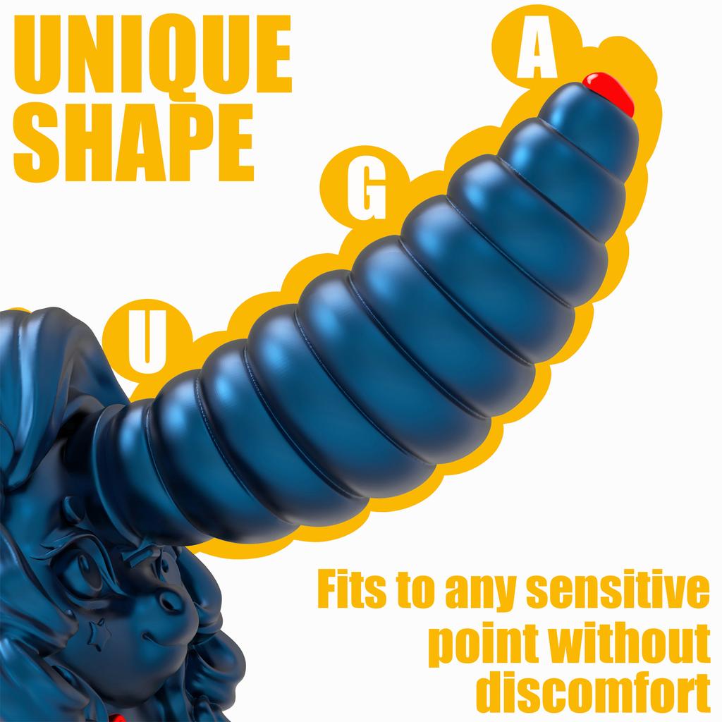 Realistic Colorful Dildo Female Masturbation Suction Cup Long Butt Plug Unicorn Fantasy Dildo Silicone Soft Anal Plug