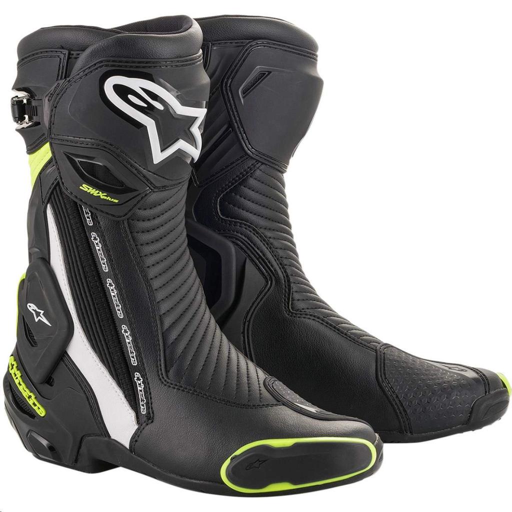 Alpinestars SMX PLUS V2 Motorcycle Boots Size (222 1019), Black/White/Yellow Flow, 41/26.0cm (1691580541)