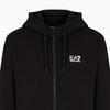 Emporio Armani EA7 FW24 Letter Logo Printed Hooded Zip Long Sleeve Casual Sports Suit Men suit Black 8NPV68-PJVTZ-1200