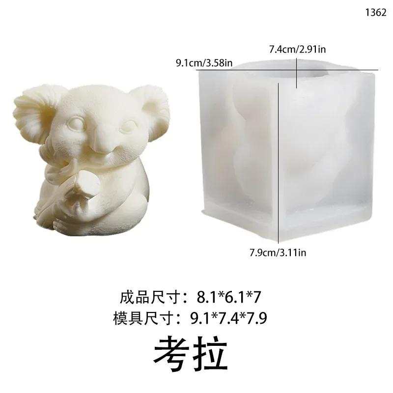 

Latest Models 3D Koala Silicone Mold for Candle, Resin, Plaster & Soap Crafting, Cute Animal Silicone Molds for DIY Home Decor