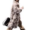 Women's Long Faux Fox Fur Coat - Versatile, Loose, Over-the-Knee, Warm Winter Style