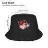 Cute Valentines Day Love Heart Bucket Hat  Hawaii Fisherman Caps Soft Fold Hunting Sunscreen Hats For Women Casual Printed Cap