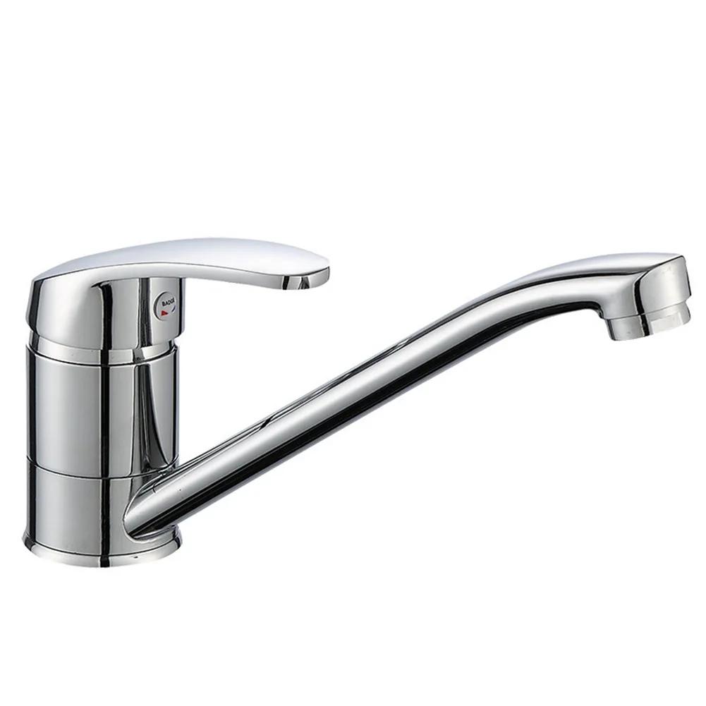 Modern Basin Faucet Modern Polished Chrome Plated Faucet Deck Single Handle Swivel Kitchen Tap Mixer For Bathroom Faucet