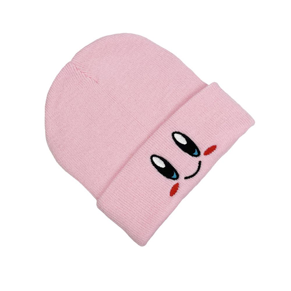 1pcs New Autumn Winter Bonnets Beanie Hats Cute Smiley Face Big Eyes Embroidered Knitted Hats Unisex Warm Knit Hats Five Colors