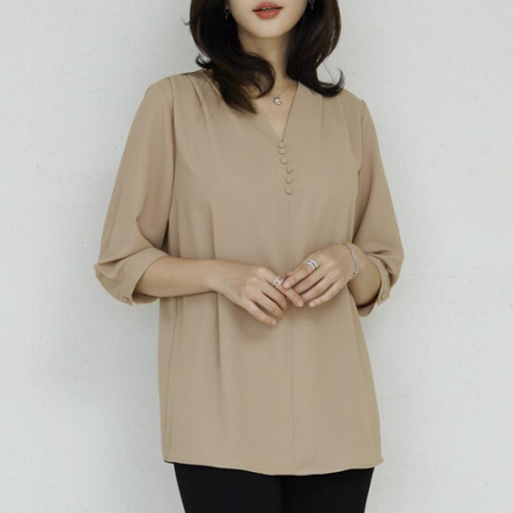 Dedra Cone Shirring Blouse 3 4 Size Tbd3620