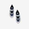 Anta Kids Synthetic Leather Fabric Trendy Versatile Lightweight Shock Absorbing Low Top Running Shoes Kids sneaker Sea-Blue Silver A12449977-1