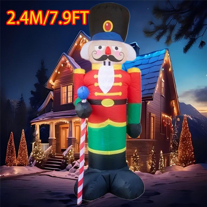 Christmas Inflatable Style Decoration Built-in LED Lights Inflatable Model Outdoor Ornament Xmas Party New Year Garden Decor