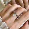 Foxanry Minimalist Copper Color Rings Party Jewelry For Women Korean Cute Creative Design Black Pendant Birthday Accessories