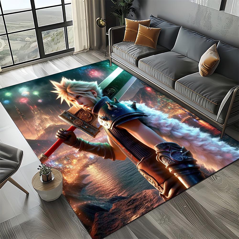 27 Style New Sephiroth Final Fantasy Games Cloud Tifa Aerith Carpet Rug for Living Room Bedroom Home Sofa,Kid Non-slip Floor Mat
