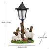 Garden Statue, Animal Sculpture, Resin Figure, Flower Pot with Innovative Solar Lighting,