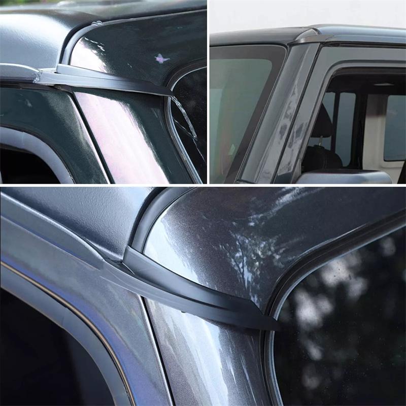 1Pair Car Rain Gutter Extensions Roof Water Guard Diversion Channel Slot For Jeep Wrangler Jk Jku 2007-2018 External Accessory