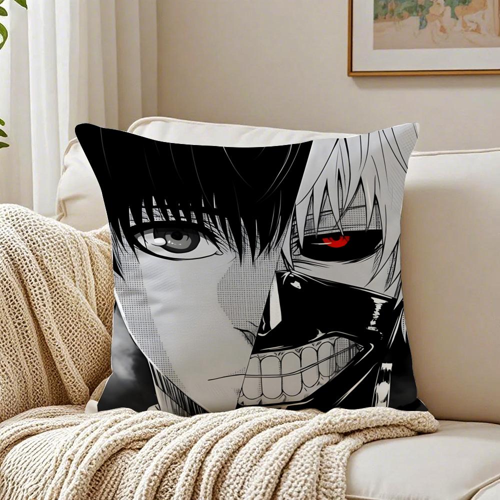 Anime Psychological TTokyo GGhoul Cushion Cover Pillowcase Antidustmite living Room Sofa Decor Cushion Room