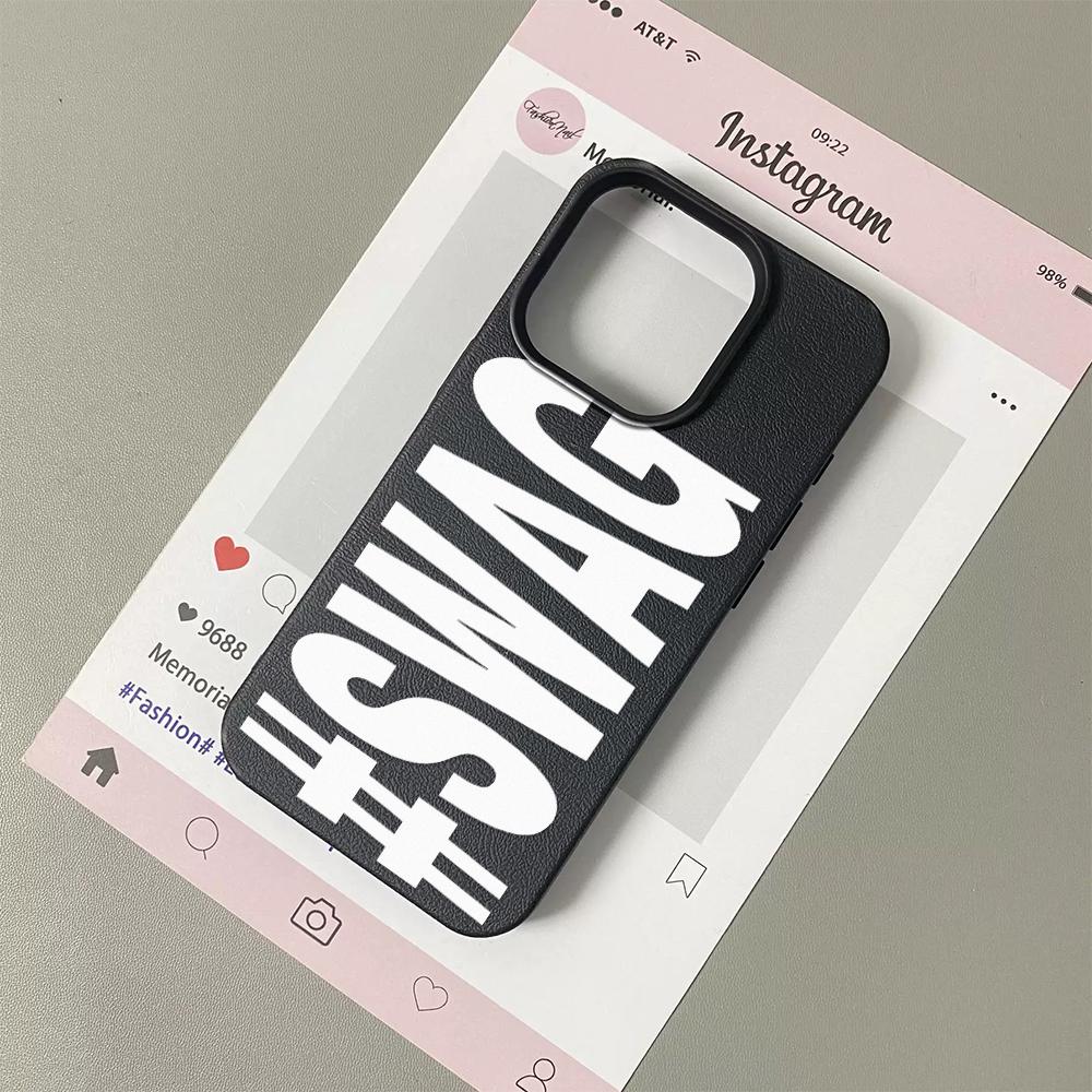 

SWAG Чехол для телефона с узором из личи и буквами Для Redmi Note 14 13 12 11 10 9 8 Pro Plus 4G 5G Ударопрочный чехол Note 9